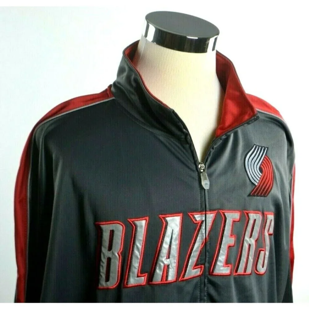 PORTLAND TRAIL BLAZERS Men's Majestic Soft Shell Track Jacket‎ SIZE 3XL NWT - Picture 4 of 7